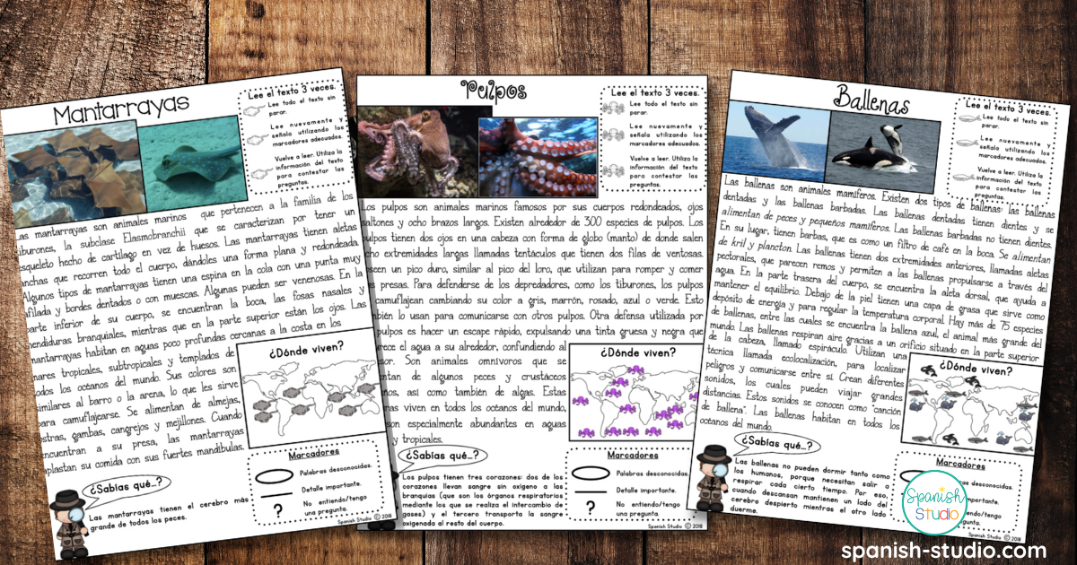 spanish reading passages