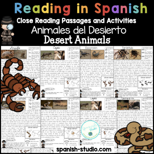 ‎spanish reading desert animals thumbnail ‎