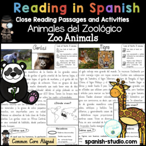 ‎spanish reading zoo animals thumbnail ‎
